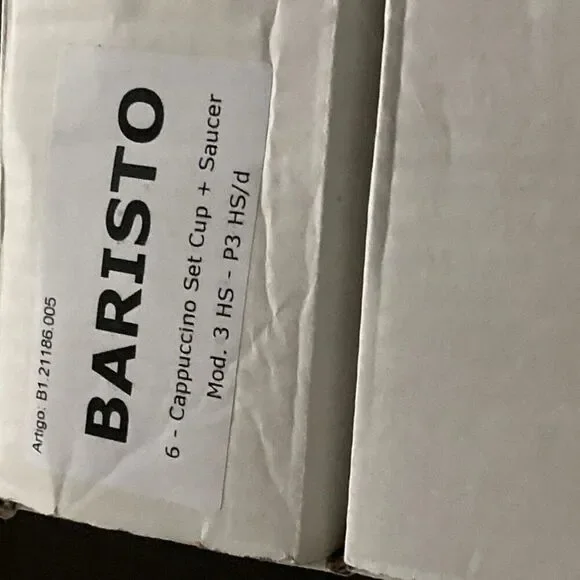 NEW - Baristo Cappuccino Set, 6 pieces cups and saucers - 6 oz cups or 180ml - Picture 5 of 6